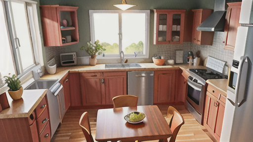 II型キッチンのレイアウト事例